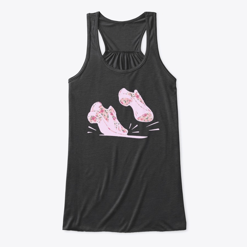 Tap shoes with Spring Floral Pink
