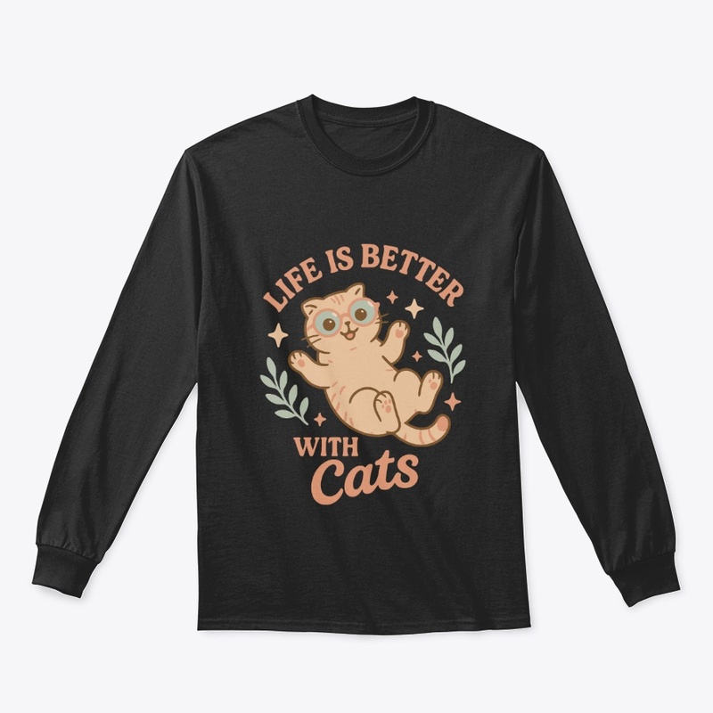 Life Is Better With Cats Happy Jumping