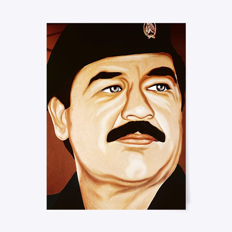 Saddam Hussein picture in a Poster