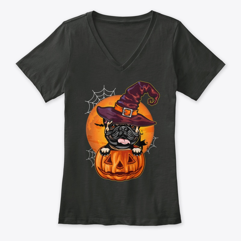 Funny French Bulldog Pumpkin Halloween T