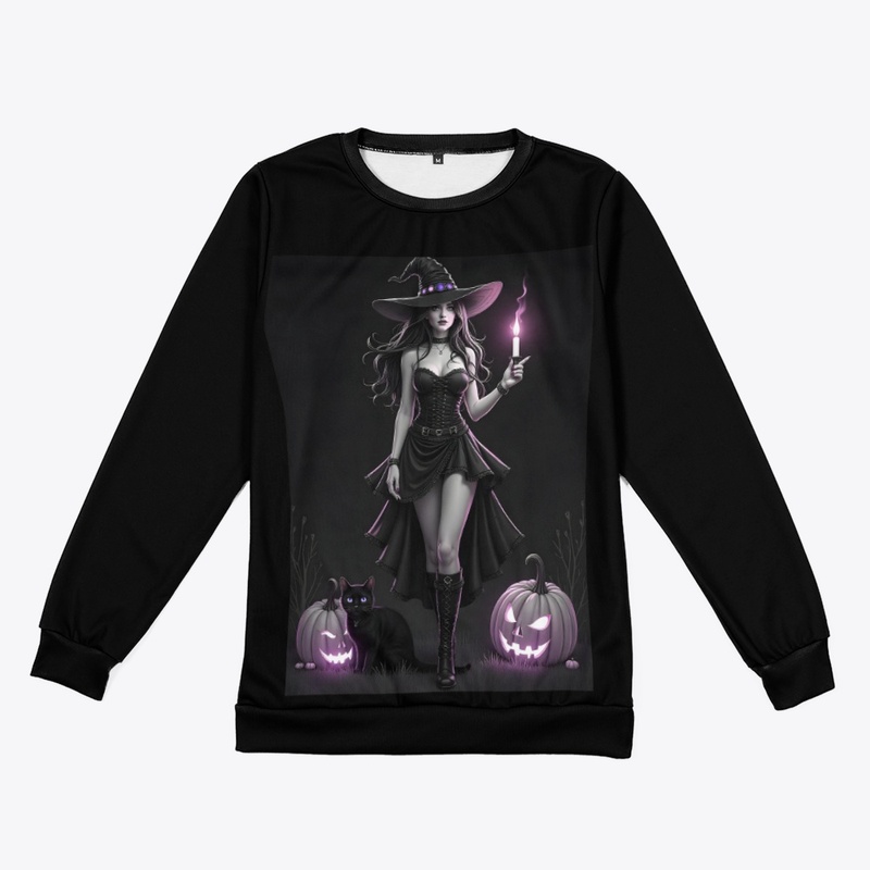 Enchanting Teen Witch with Black Cat