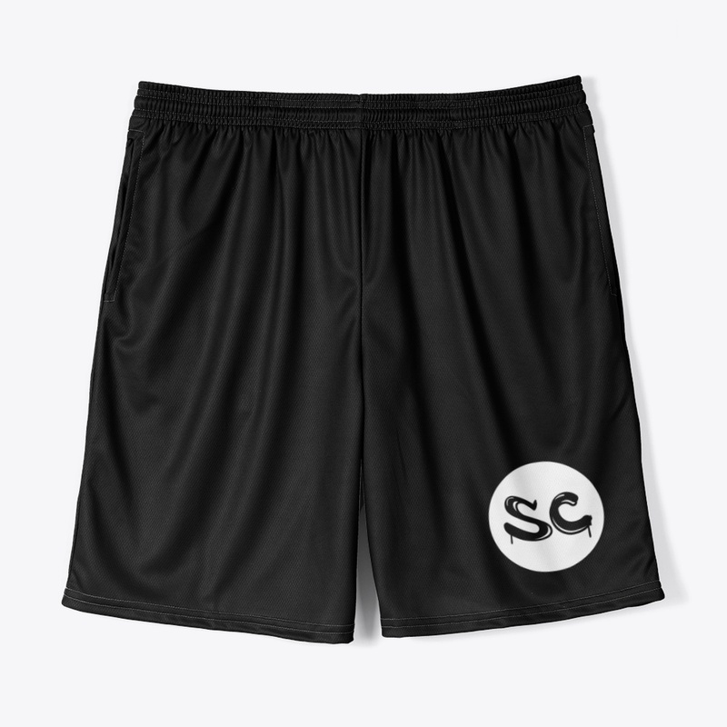 Basic White Logo Jersey Shorts