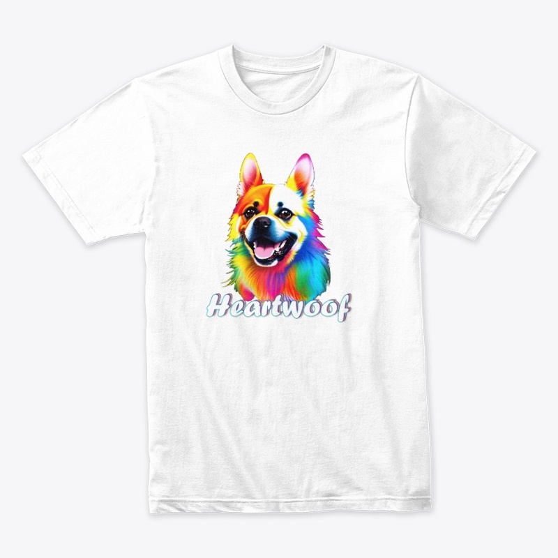T-shirt with colorful cute dog pattern