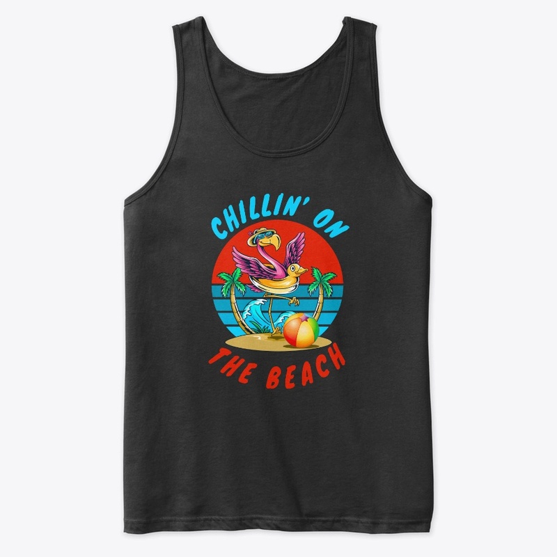 Chillin’ On The Beach  - Fun Flamingo