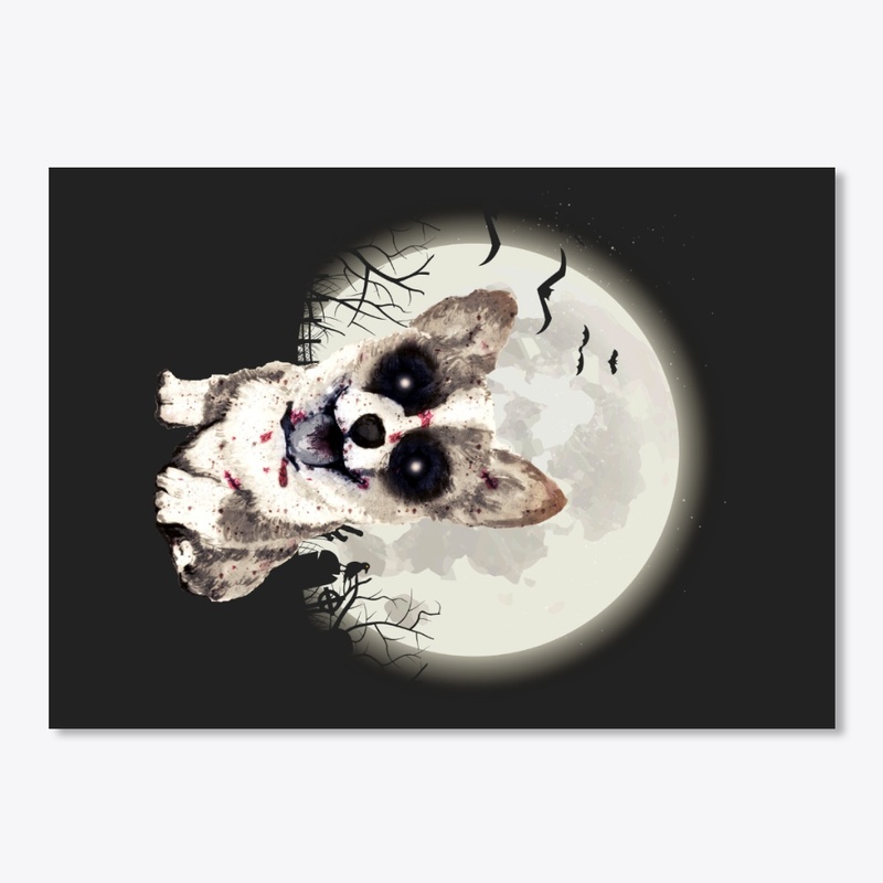 Halloween Corgi Lover Gift Scary Zombie