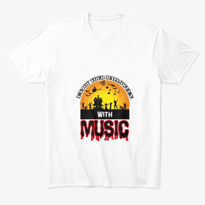 Halloween with music T-shirt Design