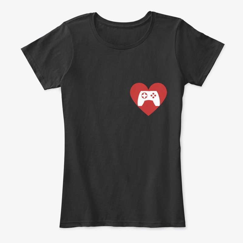 red heart love video games ,T-shirt.