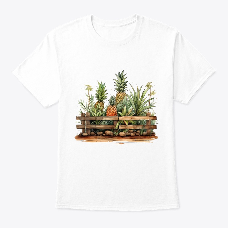 Pineapples with charming nature garden