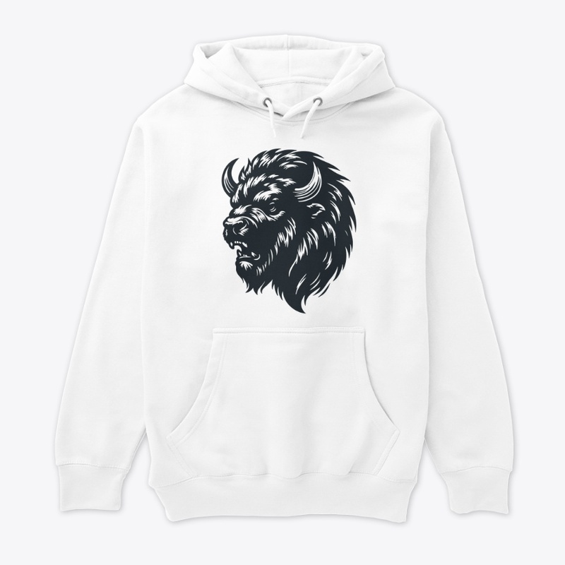 Untamed Bison Head Art