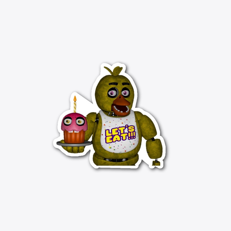 Freddy Plush Productions Sticker (Chica)