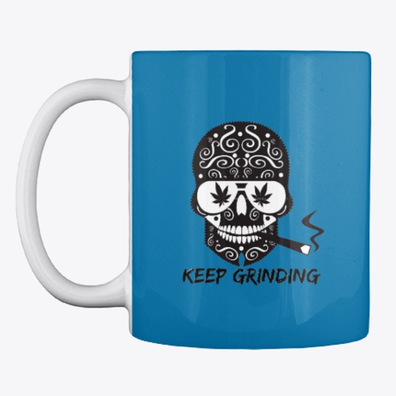 TATTOO SKULL SMOKING JOINT