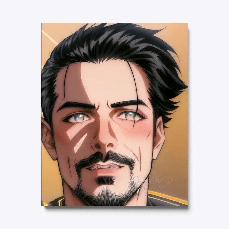 Anime Manga Themed Goatee Dude Portrait