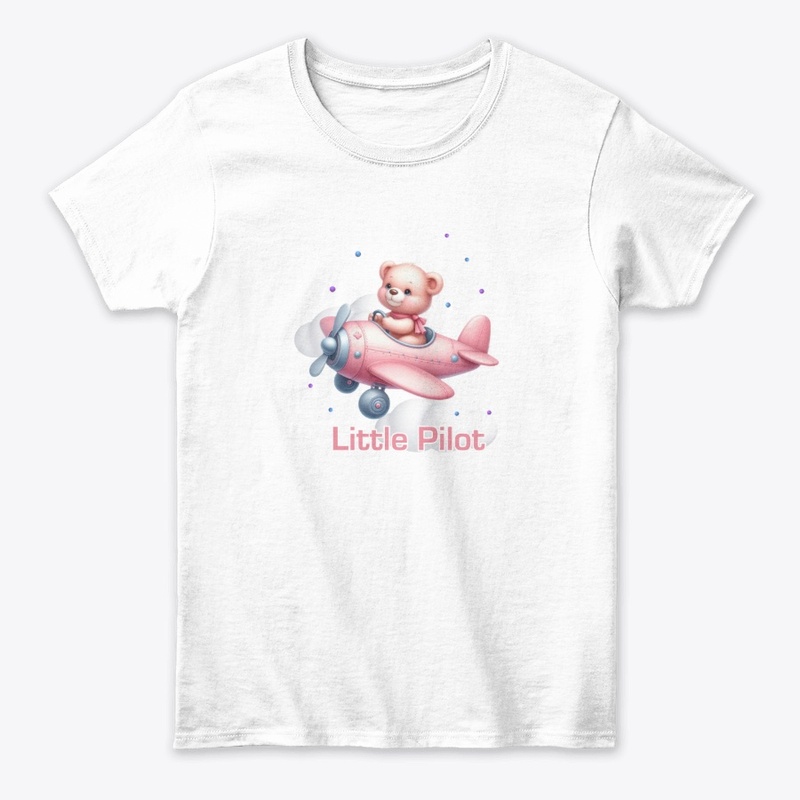 Little Pilot bear kids t-shirt