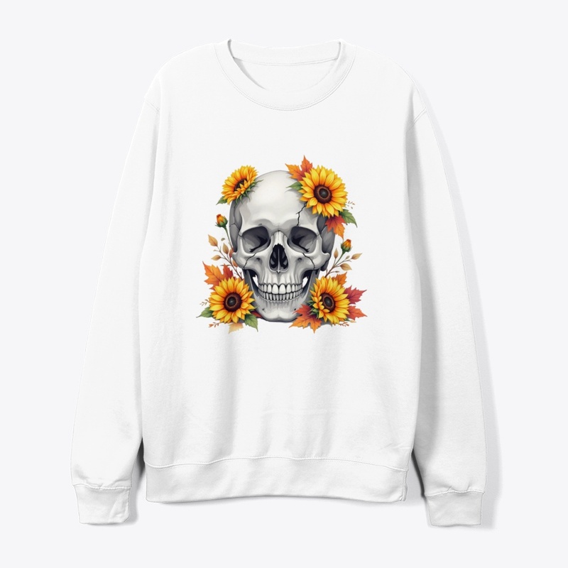 Skull in Bloom: Autumn Reverie T-Shirt