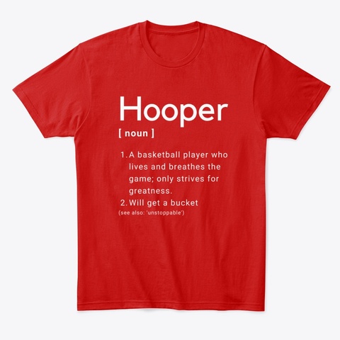 Hooper Definition  Classic Red T-Shirt Front