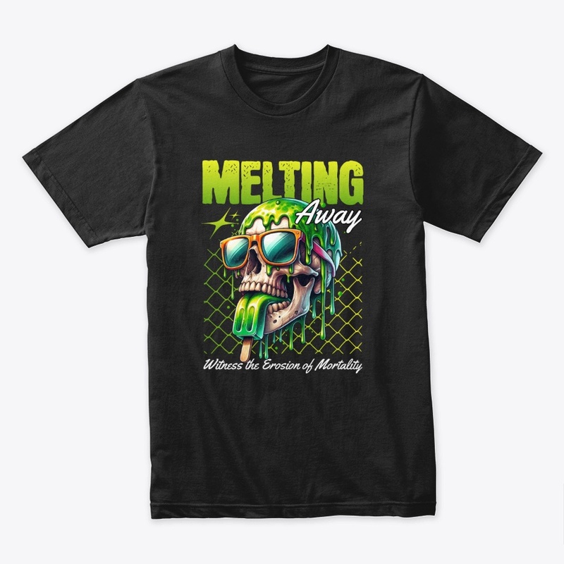 Trippy Skull Melting Away Streetwear Art