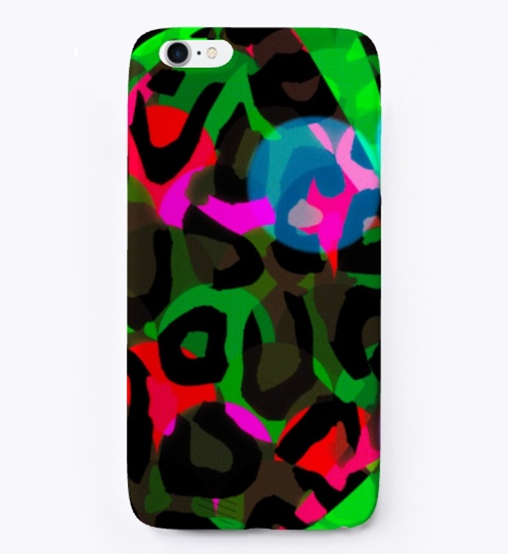 Neon Green And Brown Abstract