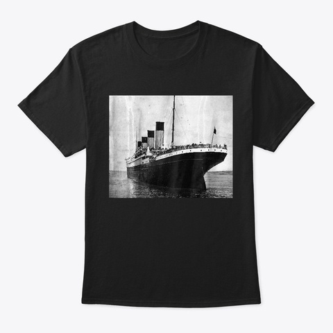 Kids The Titanic Setting Sail Black T-Shirt Front