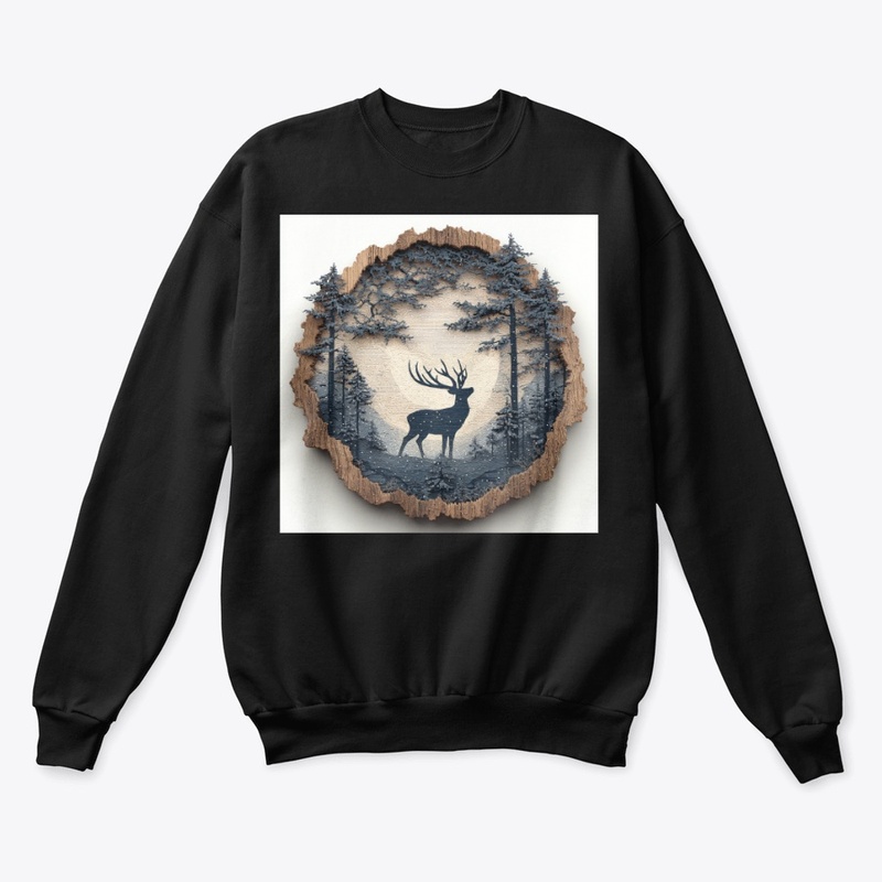 Rustic Deer Forest Wood Medallion Art