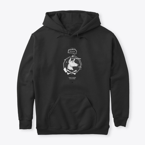 Chien Design Black áo T-Shirt Front