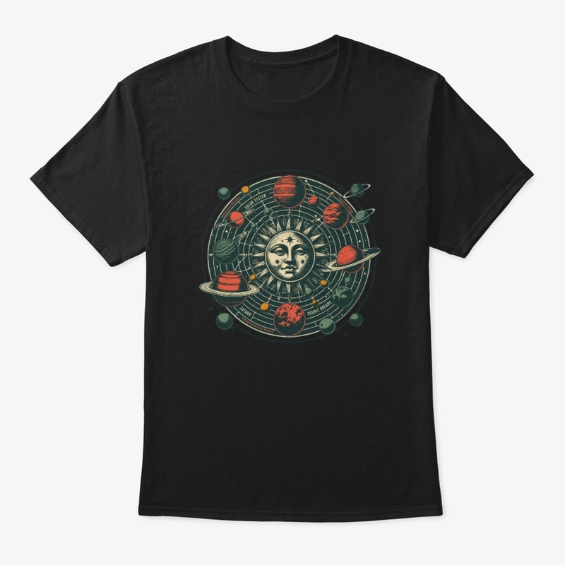 Solar System Vintage Map T-Shirt