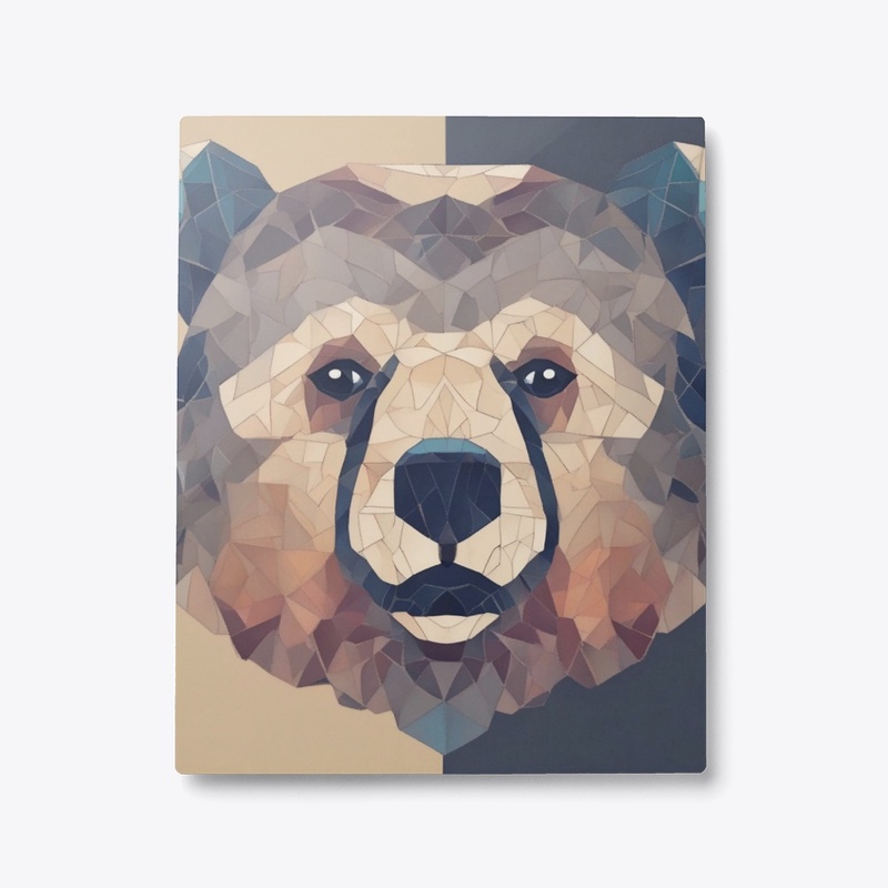 Bear Head Low Poly Design