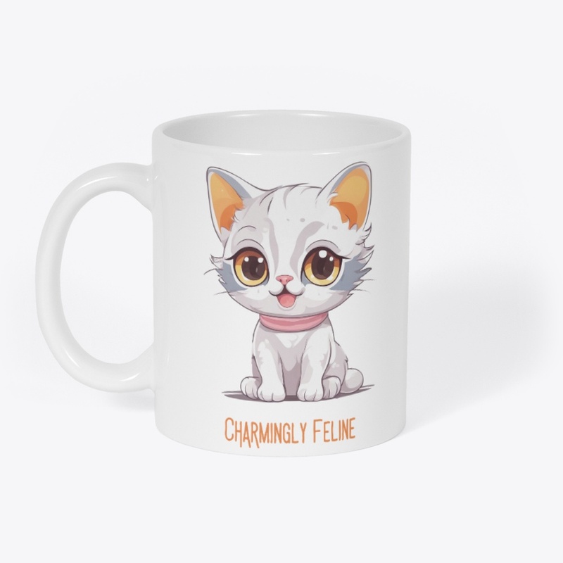 Cute White Kitten with Big Eyes