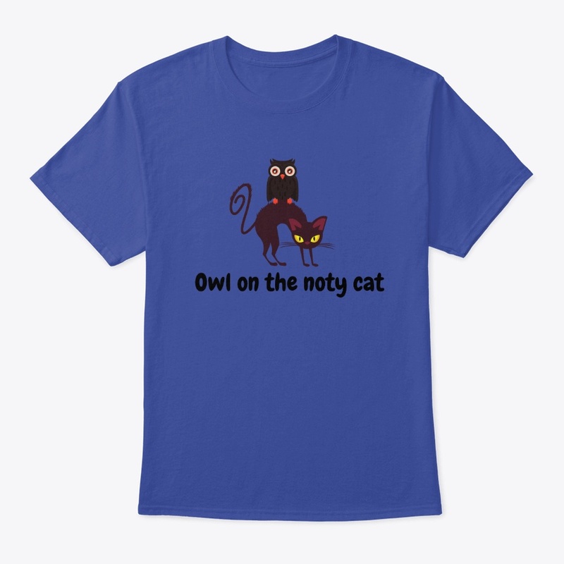 Owl on the noty cat T-shirt 