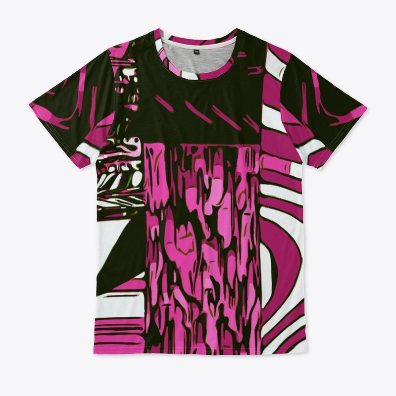 Pink Black Geometric Pattern 