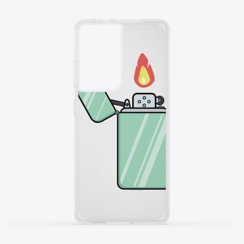 lighter with fire flame