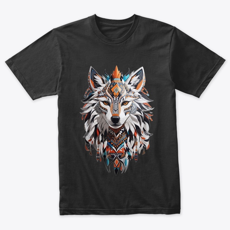 Tribal Wolf Animal Wildlife Tshirt