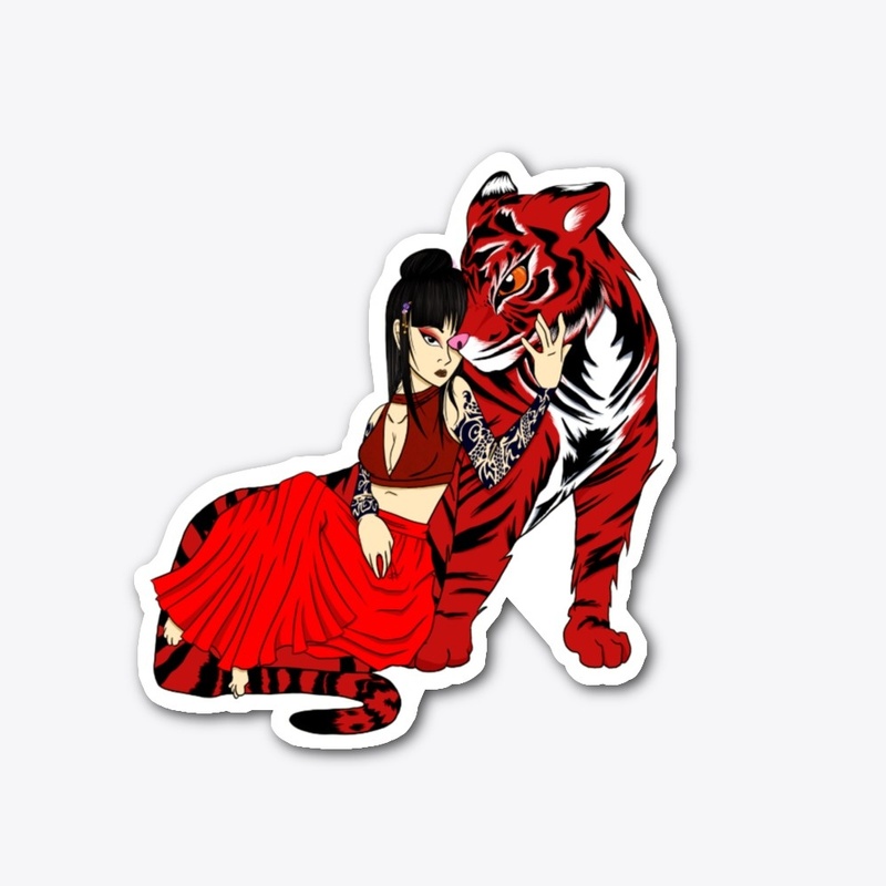 Crimson Tiger Sticker