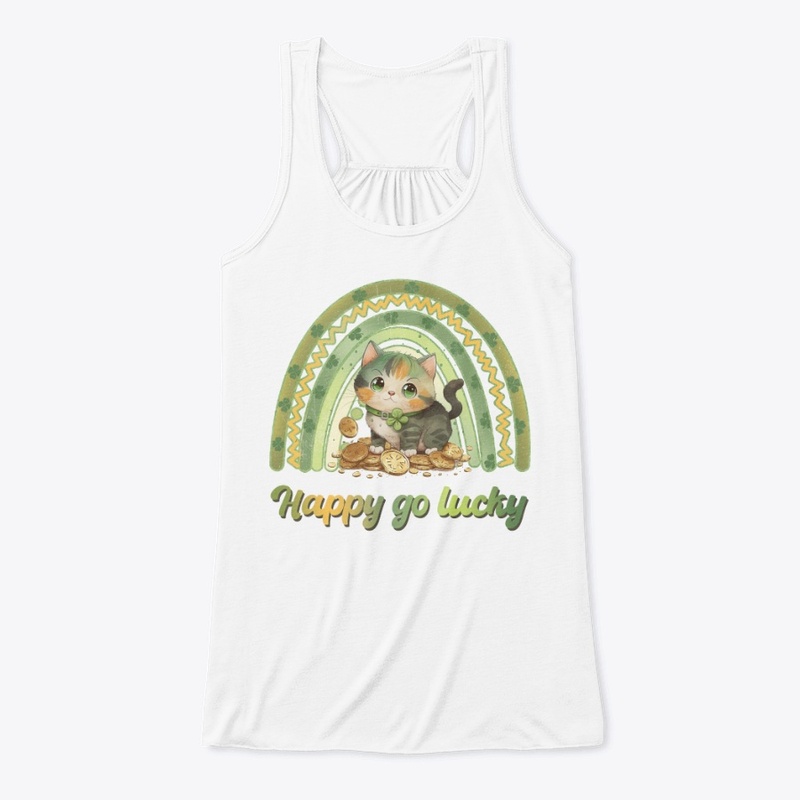 St pattys rainbow Happy go lucky cat