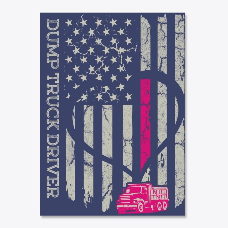 US Flag Dump Truck Driver Blanket