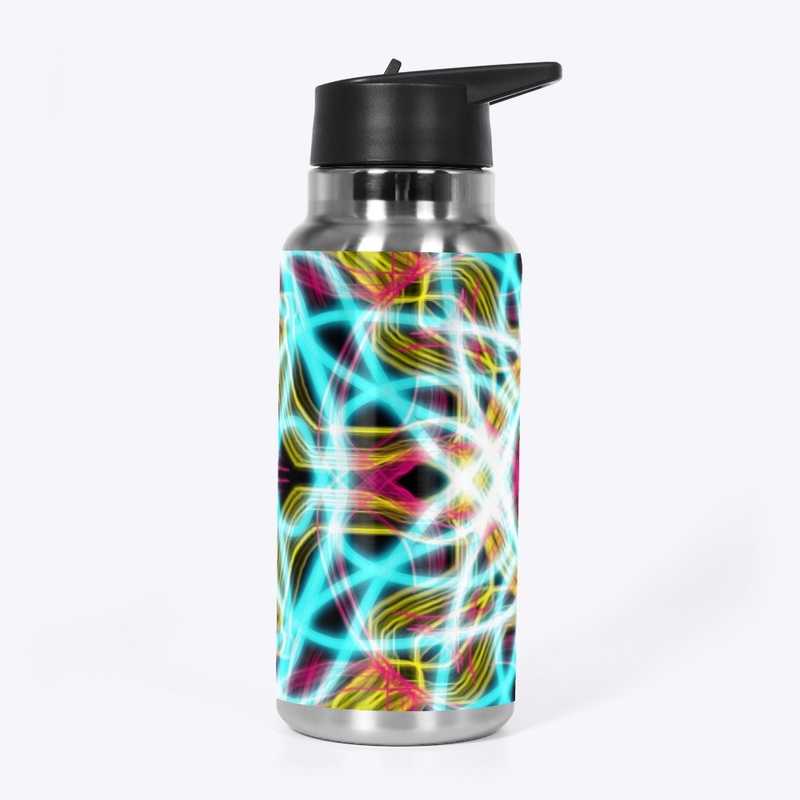 Laser flower water bottle 32 oz