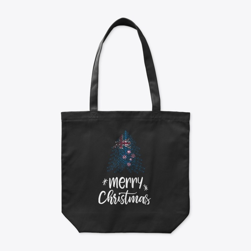 Merry Christmas with New Zealand flag