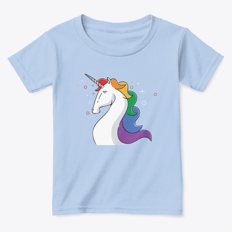 Proud Unicorn with Rainbow Mane