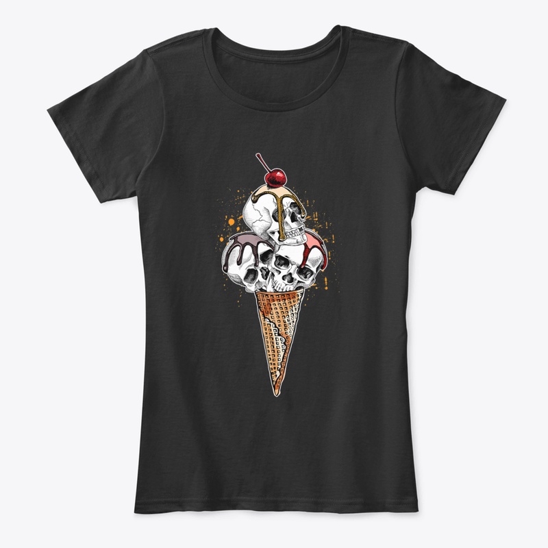 Funny Goth Milkshake Creepy Skulls Icecr