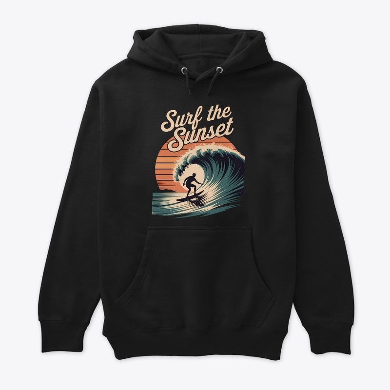  Surf the Sunset graphic tee, surfing