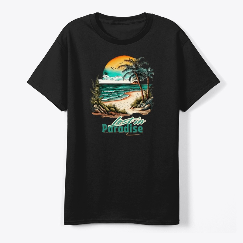Lost in Paradise: Tropical Beach Tee