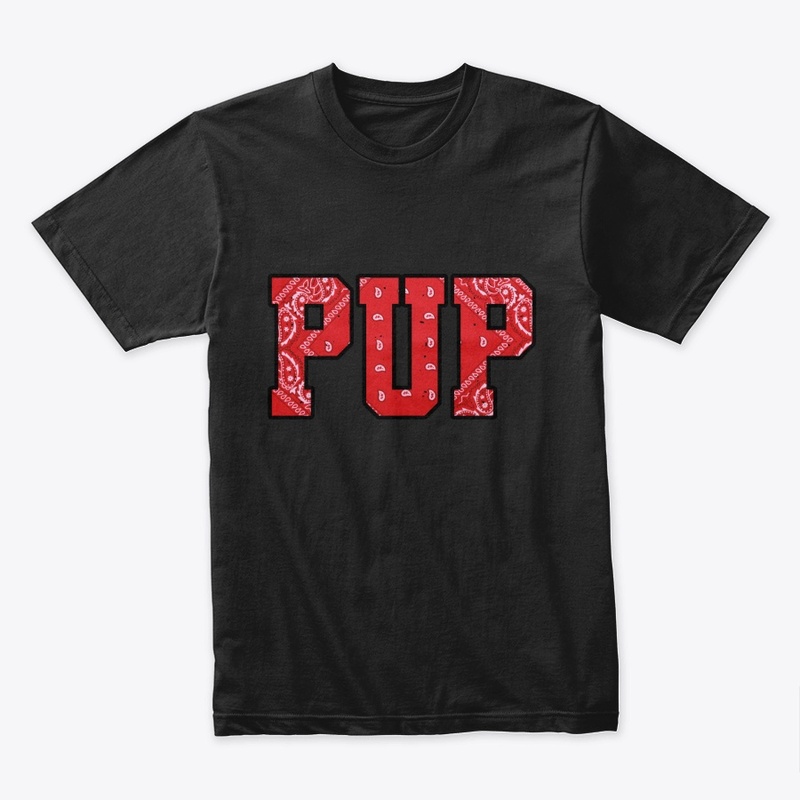 Pup Flagging Red Bandana