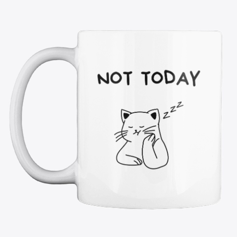 Lazy cat t-shirt - Not today