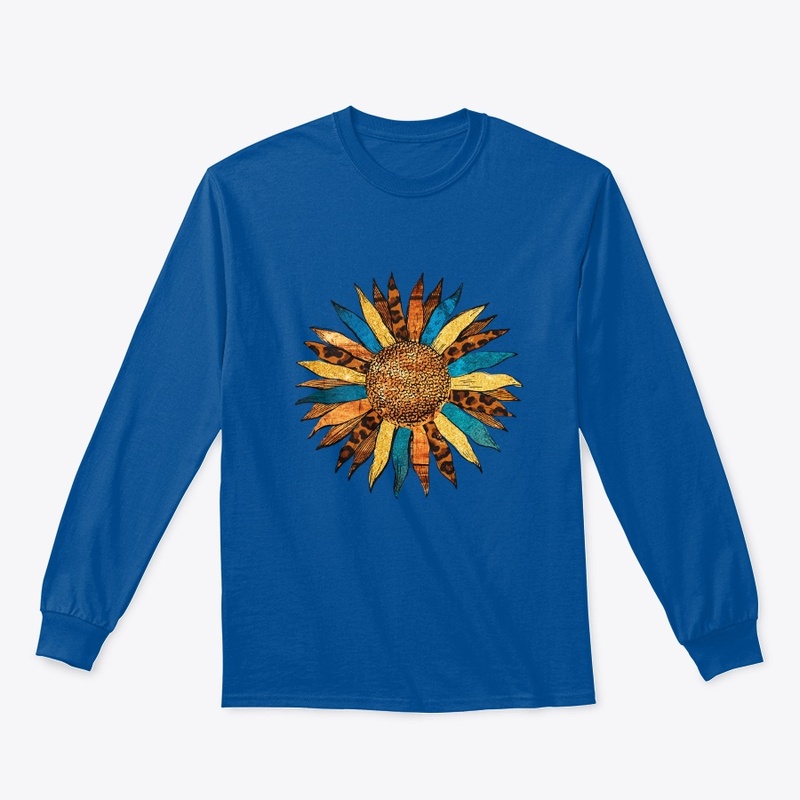Sunflower with leopard print