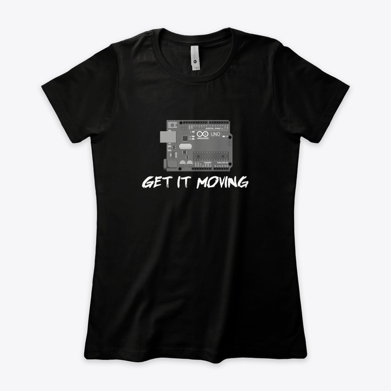 Arduino Get It Moving with white text