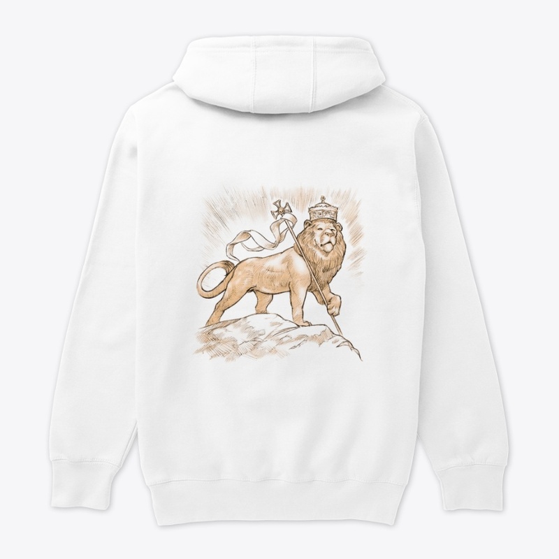 LION OF JUDAH WHITE HOODY
