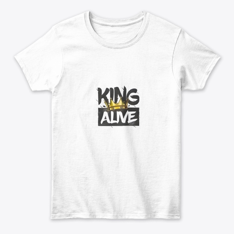 king alive styled text clothing