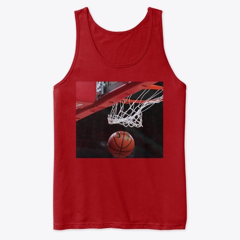Basketball Tank Top Red T-Shirt Front