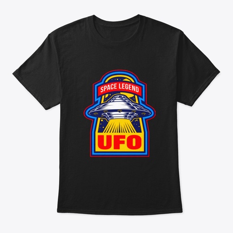 Space Lagend Black T-Shirt Front
