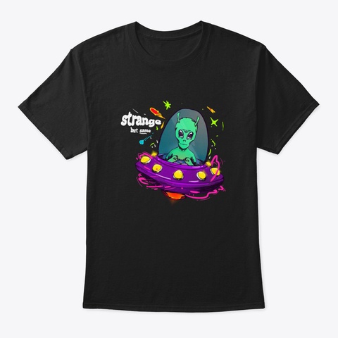 Strange But Same Black T-Shirt Front