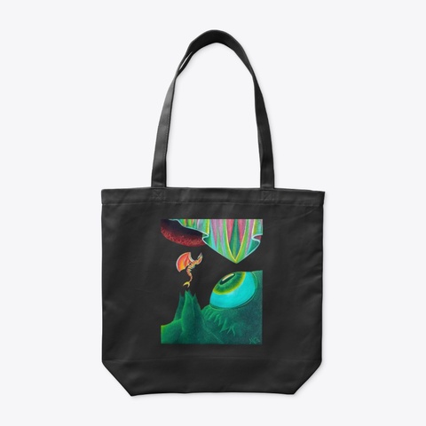 Order Organic Tote Bag Black T-Shirt Back